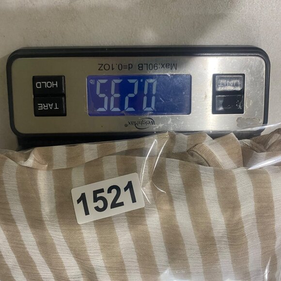 Chicos 3 Draped Open Front Striped Cardigan XL Vest Sheer Tan Striped - Picture 11 of 11